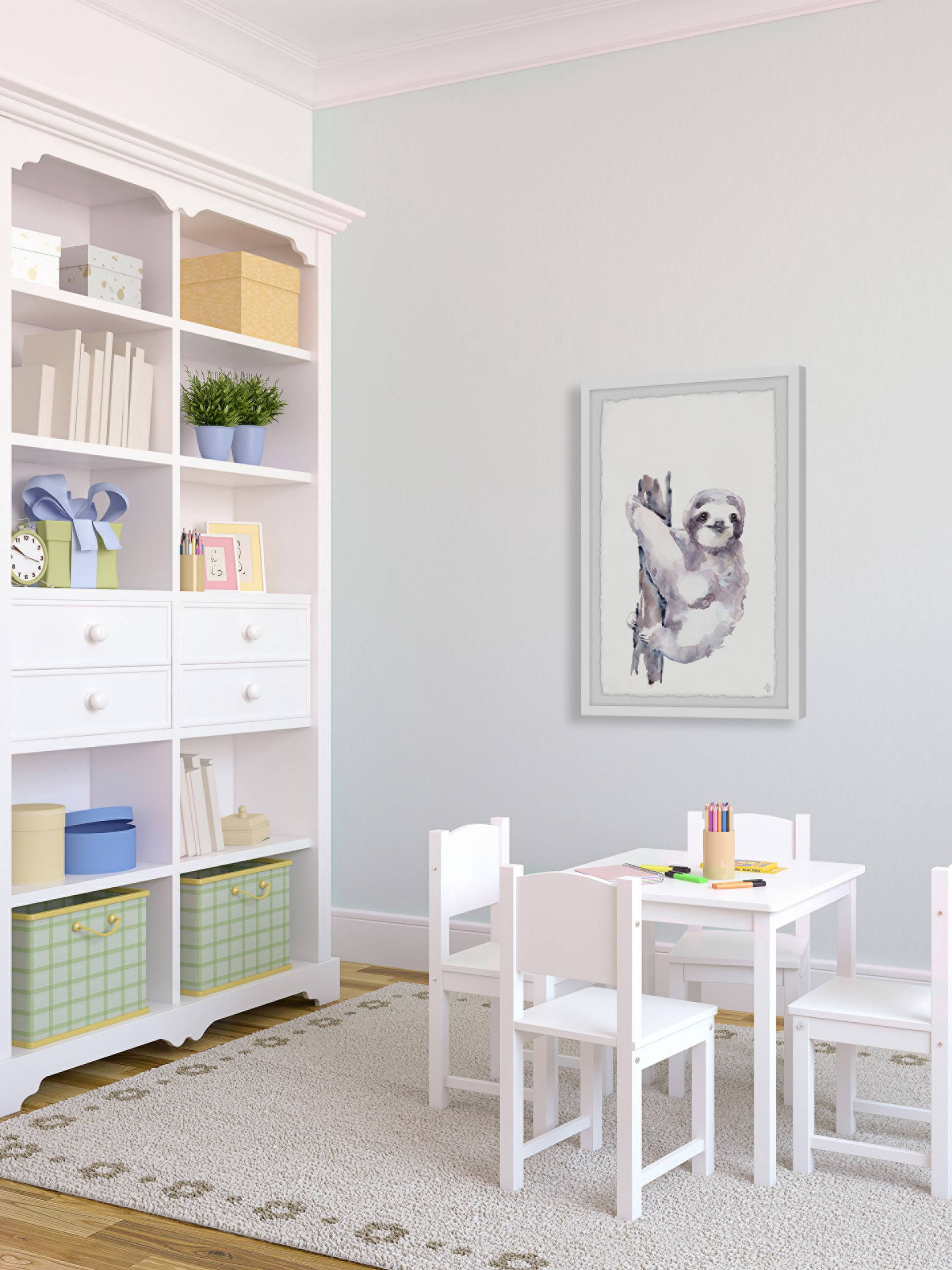 Marmont Hill Happy Sloth Framed Wall Art
