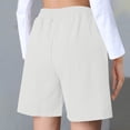 thumbnail image 6 of Ahdbta Women's Casual Shorts Drawstring Comfy Elastic Waist Wide Leg Bermuda Shorts Summer Pull-On Short with Pockets, 6 of 8