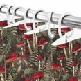 thumbnail image 6 of Shower Curtain 54"W x 78"L Red Mushrooms Fern Texture Fabric Shower Curtains Set with Hooks Water Repellent Bathroom Curtains Machine Washable Bathroom Accessories, 6 of 6