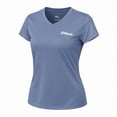 thumbnail image 3 of Playera Deportiva Wilson para Mujer Ultralight Cuello V Color Azul Talla M, 3 of 4