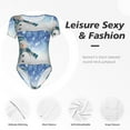 thumbnail image 6 of Naloa Christmas Snowman In The Snow Women's Short-Sleeved Onesie, One-Piece Swimsuit for Parties, dates, clubs - XX-Large, 6 of 9