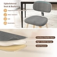 thumbnail image 6 of Giantex Wooden Dining Chairs Set of 2, Chenille Fabric Upholstered Kitchen Chairs, Natural & Grey, 6 of 9