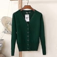 thumbnail image 1 of Casual Woman Cardigan Sweater Autumn Winter Women Solid Color V-neck Long Sleeve Plus Size Knit Sweater Coat Crochet, 1 of 5