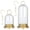 Golden, variant on Fohil 5"&4" Hurricane Glass Candle Holders, Hanging Black Metal Candle Holder for Pillar Candles Table