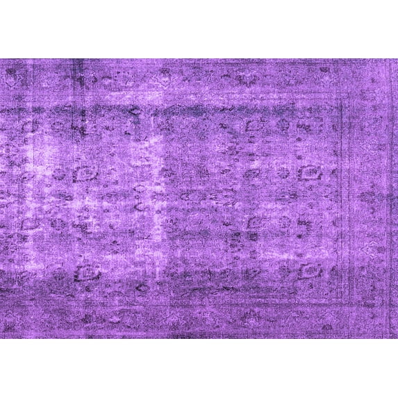 Ahgly Company Indoor Rectangle Abstract Purple Contemporary Area Rugs, 5' x 8'