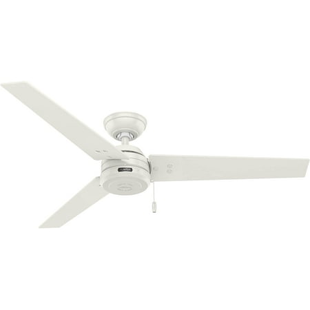 

Hunter Fan Company 59263 Cassius 52 Inch 3 Blade 3 Speed Wooden Indoor/Outdoor Ceiling Fan with Pull Chain Control Light Stripe 52 Fresh White Finish