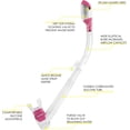 thumbnail image 3 of Cressi Panoramic Wide View Mask with Dry Snorkel Set, Clear Pink, 3 of 5