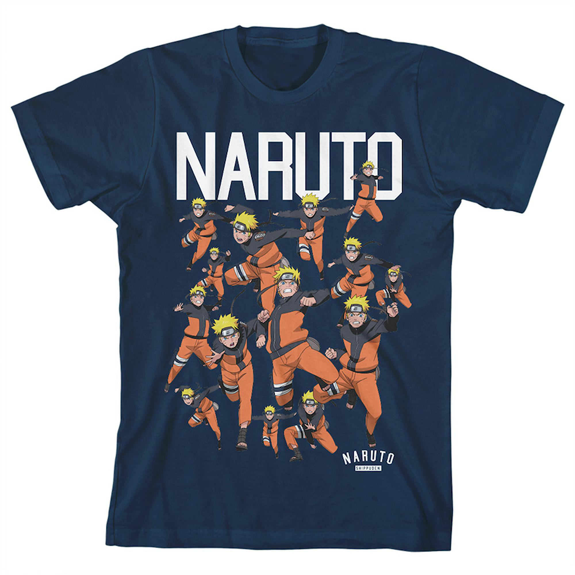 Naruto Character Squad Youth Navy Blue Graphic Tee-S