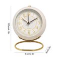 thumbnail image 3 of Bewildely Reloj despertador de escritorio vintage con cómoda luz nocturna, movimiento silencioso, reloj analógico retro silencioso Decoración del hogar, 3 of 6