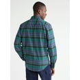 thumbnail image 4 of Free Assembly Men's Stretch Oxford Tartan Shirt with Long Sleeves, Sizes XS-3XL, 4 of 8