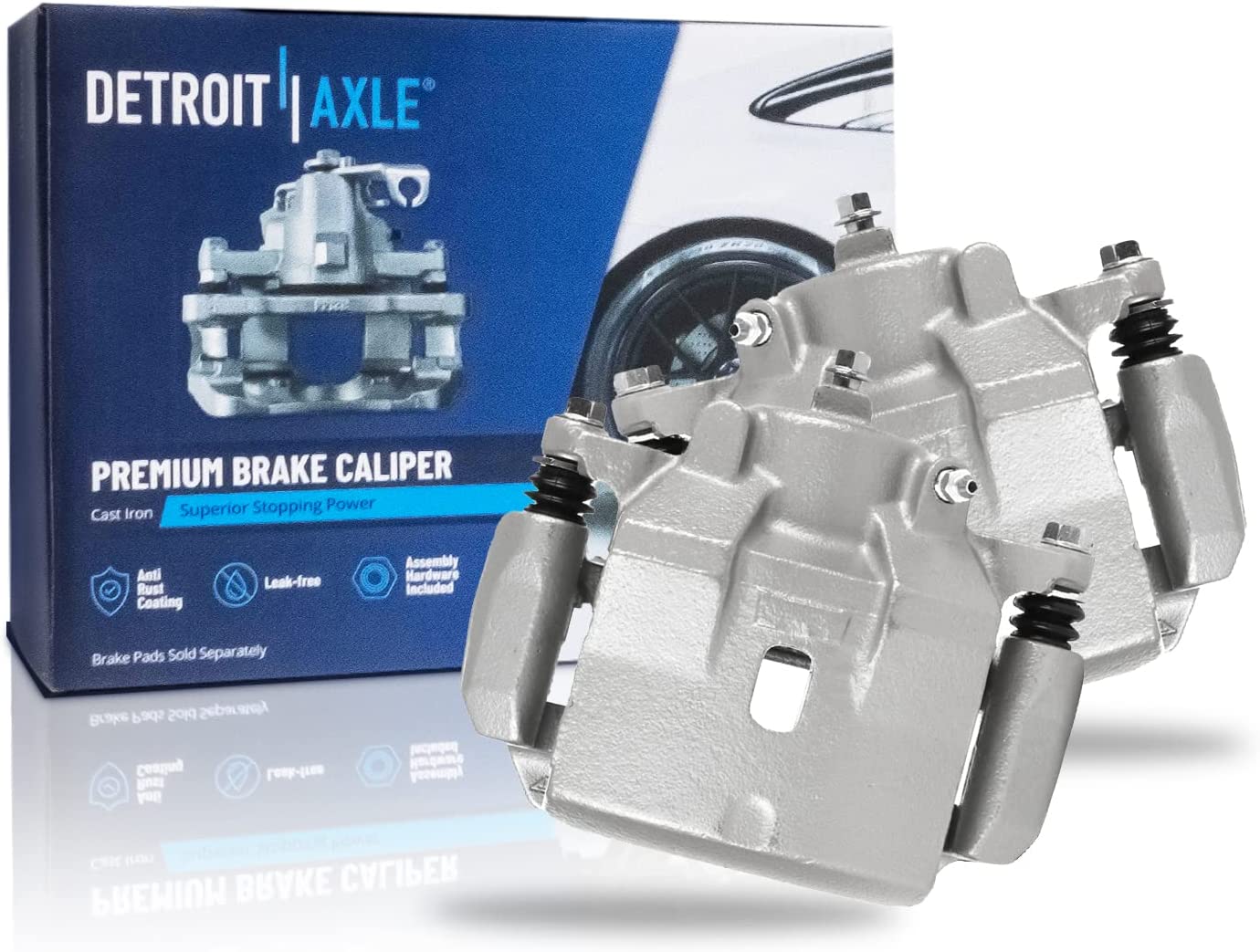 Detroit Axle Front Brake Calipers w/Brackets Replacement for