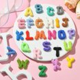 thumbnail image 4 of U8MO 50x Resin Rose Letter A~Z Charms Pendants for DIY Jewelry Necklaces Making, 4 of 5