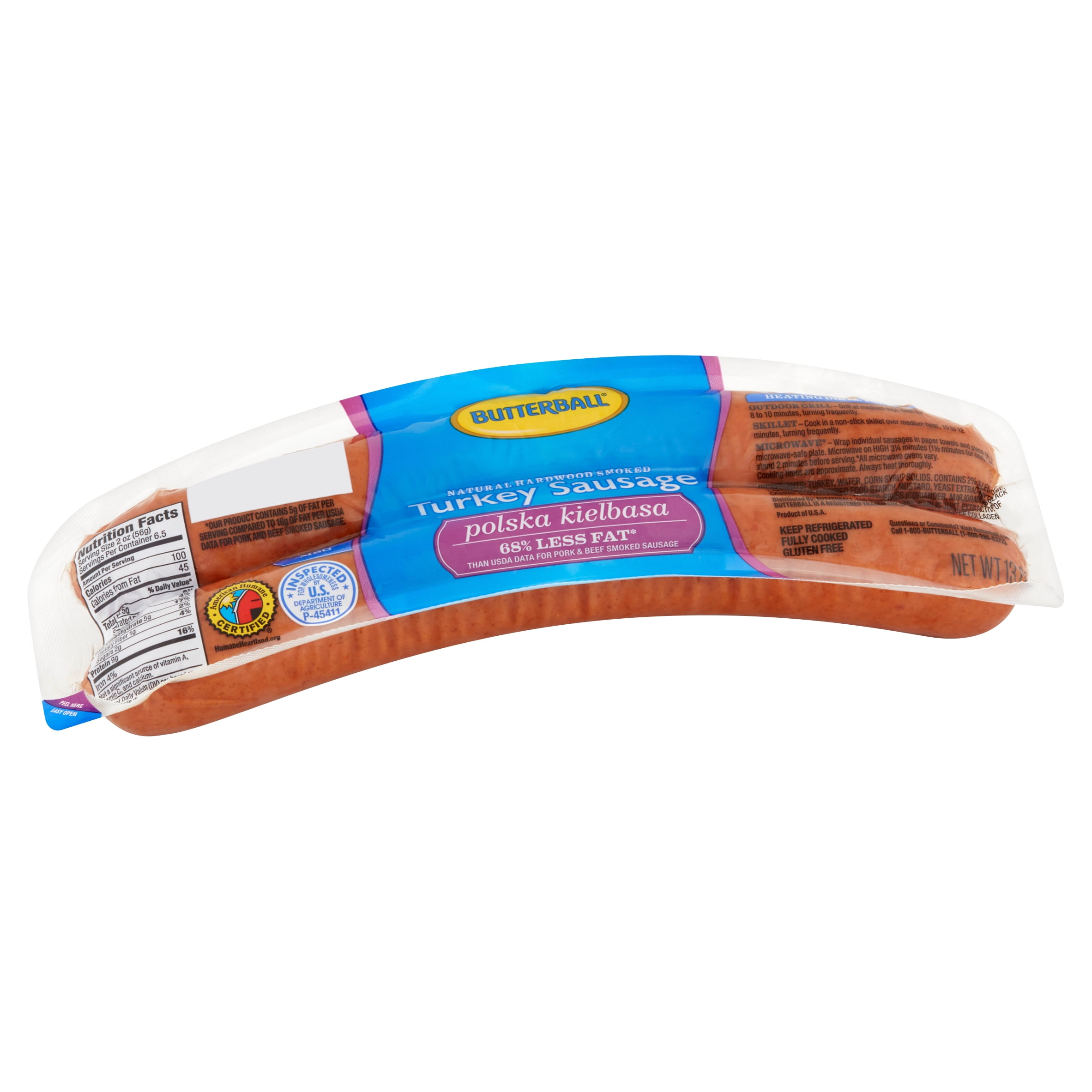 Butterball Polska Kielbasa Turkey Sausage, 2 Count, 13 Oz - Walmart.com ...