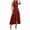 Burgundy, variant on ZQUUVOU Women's Summer Midi Dresses Fashion Casual Sleeveless Crewneck Asymmetrical Ruffle Hem Flowy Lightweight Sundress Burgundy