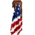 thumbnail image 2 of Mifsaly Independence Day Dress For Women Plus Size Spaghetti Strap V Neck Sleeveless 4Th Of July Dresses Flowy Lightweight Vacation Sundress S, 2 of 8