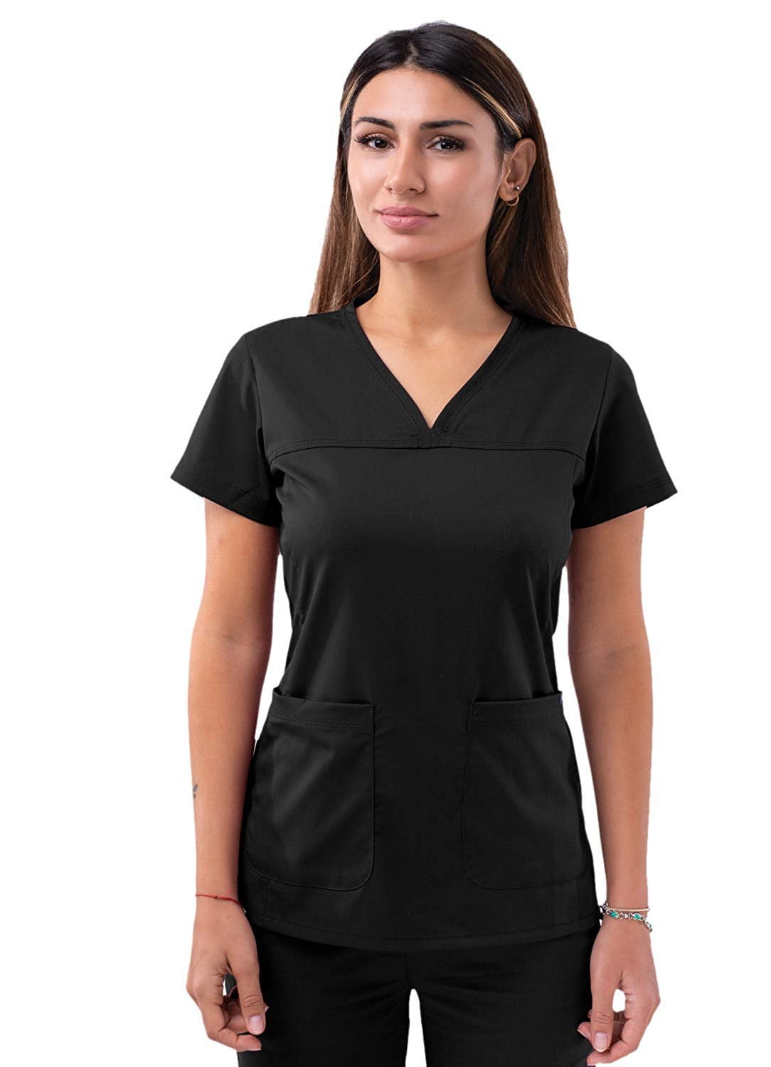 Adar Pro Scrubs For Women Sweetheart VNeck Scrub Top