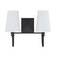 thumbnail image 2 of Cameron 2-Light Bathroom Vanity Light in Matte Black, 2 of 5