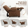 thumbnail image 5 of JONPONY Kids Recliner Chair,Push Back Toddler Recliner with Cup Holders & Side Pockets,Adjustable Footrest & Headrest Kids Sofa for Boys Girls 3+ Age Group, Brown, 5 of 10