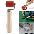 thumbnail image 1 of Rodillo de presión manual de costura de silicona portátil de 40 m techos Herramientas de papel tapiz de bricolaje Rojo Cola Rodillo de presión, 1 of 6