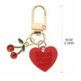 thumbnail image 4 of Milue Metal Keychain Anti Rust Durable Cherry Heart Shape Cartoon Bag Pendant for Key, 4 of 9