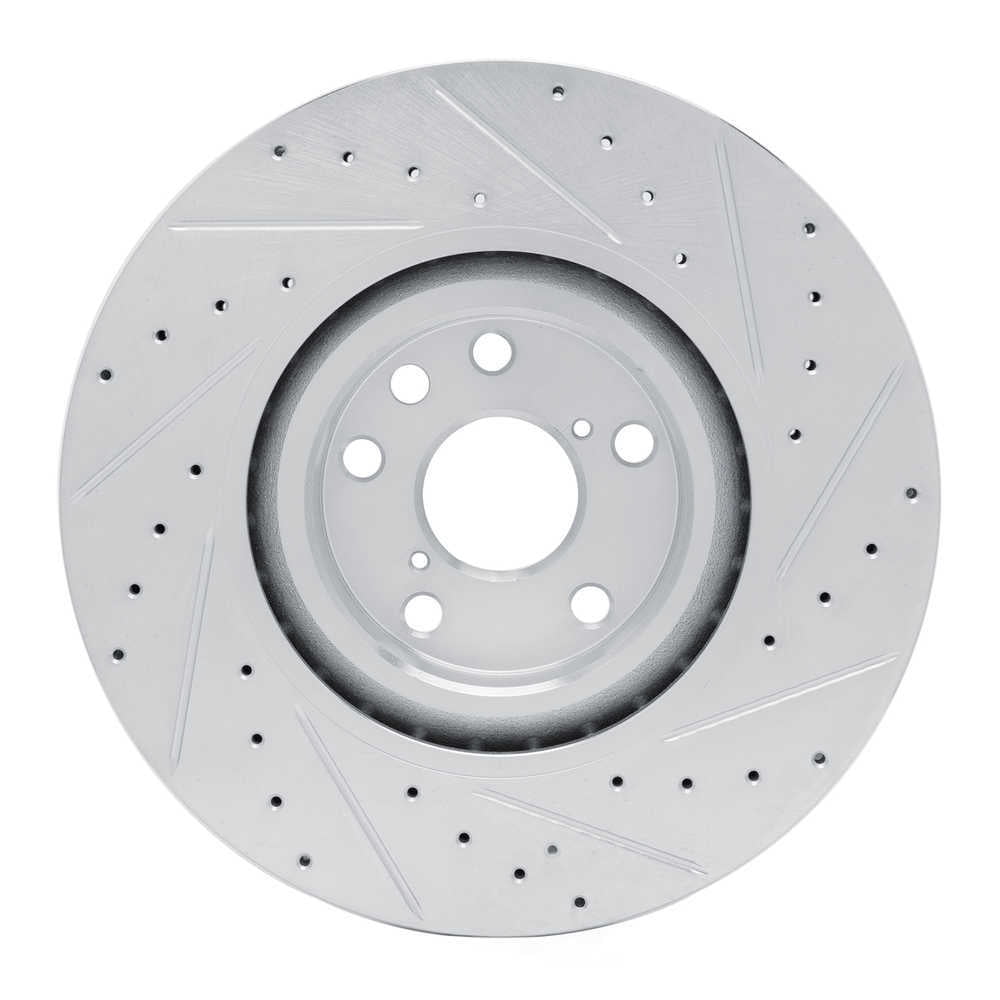 Dynamic Friction Company 631-75054D DFC Brake Rotor - Drilled And Slotted - Silver