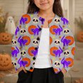 thumbnail image 2 of JFTTX Girls Halloween Cardigan Long Sleeve Button Down Sweaters for Girls Hallowmas Funny Graphic Fall Winter Jackets, 2 of 4