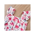 thumbnail image 4 of Genuiskids Toddler Baby Kids Girls Summer Casual Dress Dinosaur Ruffle Sleeveless Princess Bow Dress Party Wear, 4 of 9