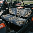 thumbnail image 3 of ZIATUBLES Blue Leopard Print UTV Seat Covers 2 Pack, Waterproof Polyester Replacement Front Bench Seats Covers, Wear-Resistant UTV Outdoor Accessory Part for Kawasaki Mule, 3 of 8
