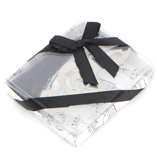 1 paquete de marcapáginas de música, regalo de boda, regalo en caja, colección de amantes de los libros, marcapáginas calado con borla clásica de seda negra