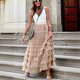 thumbnail image 4 of 2023 Nueva falda de pastel en capas para mujer Falda de malla versátil elegante Moda de estilo europeo americano transfronterizo, 4 of 4