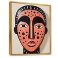 thumbnail image 2 of Designart "African Zulu Warrior Mask III" People Framed Wall Art - Global Pink African Mask Entryway Framed Wall Art Print, 2 of 6