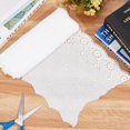 thumbnail image 4 of 3 Yards Eyelet Lace Trim by The Yard 23cm Wide Lace Roll White Cotton Embroidery Lace Trimmings Fabric for Scalloped Edge Decorations Dress Tablecloth Wedding Festival Event Decorations DIY, 4 of 7