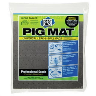 Pig Home Solutions Oil Drip Mat for Under Car | 5' x 5' Oil Absorbent Ground Tarp | PM50087