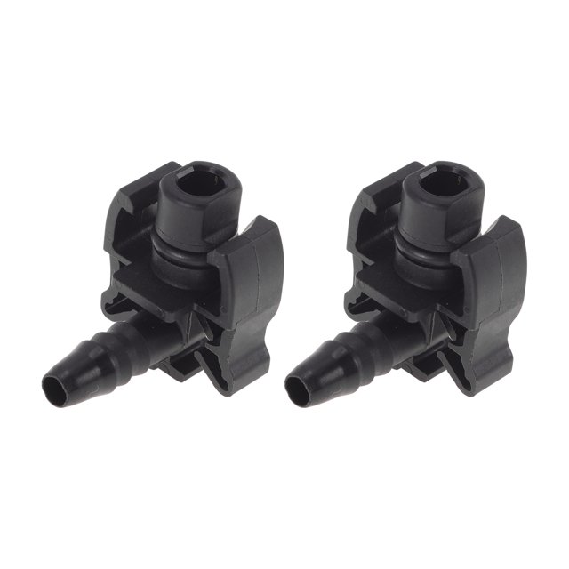 Conectores rápidos de línea de combustible de 15/64" Unique Bargains ID para conector macho SAE de 15/64" hembra a barb 90 grados adaptador rápido sellos accesorios de plástico 2 piezas