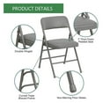 thumbnail image 6 of Drevy Pack of 2 (Fabric/Vinyl) Steel Frame Metal Foam Padded Folding Chairs (Black, Gray, White) (2-Pack - Fabric White), 6 of 6