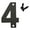 E, variant on BGZLEU 4.7 Inch House Number, Address Number for Outdoor Signs, Vintage Cast Iron Metal Solid Number Door Mailbox Decor with Screws, Black Home Number 4