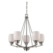 Elk Home 22-Inch Wide Casual Mission Chandelier, Brushed Nickel
