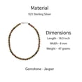 thumbnail image 6 of Tibetan Silver Women's Strand Necklace Jasper Gemstone Beaded Jewelry Gifts for Her 18.5", 6 of 7