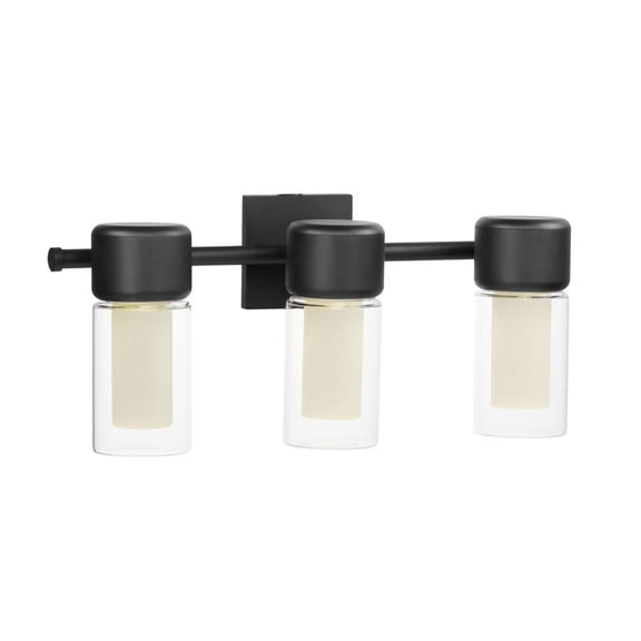 Dram 3 - Light Black Modern / Transitional - LED Aluminum And Glass Wall Sconce