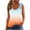 Orange, variant on Staron Women's Gradient Color Sleeveless V Neck Casual Top Blouse Fashion Loose Vacation Party Tank, Black XL