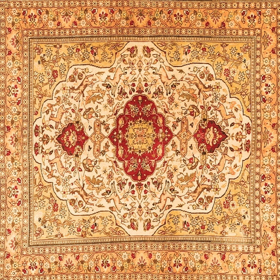 Ahgly Company Indoor Square Persian Orange Traditional Area Rugs, 6' Square