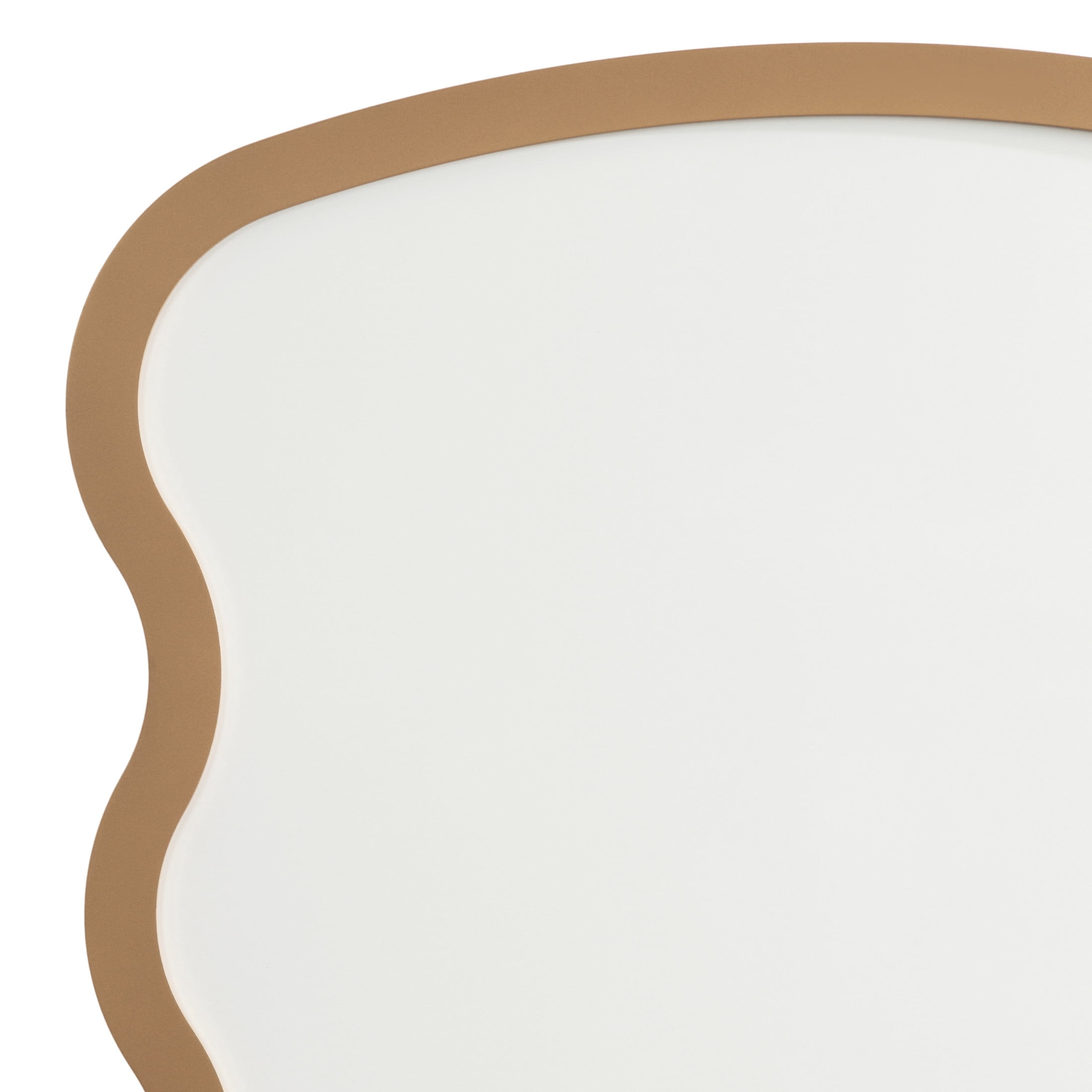 Kate and Laurel Holbrook Wavy Magnetic Dry Erase Board with Marker and Four Magnets, 24 x 36, Gold, Decorative Wall Organization White Board for Use as Apartment or Dorm Room Decor