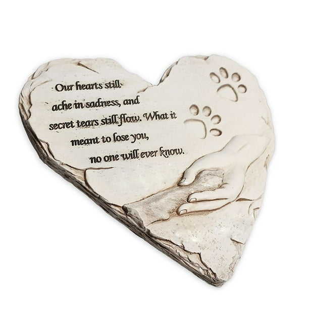 Download Dog Memorial Stone, Hand-printed heart-shaped loss of pet ...
