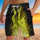 thumbnail image 2 of Pantalones Cortos para Hombre Atléticos Pantalones de Playa de Impresión Especial, Pantalones Cortos Atléticos de Poliéster Elásticos para Hombres, 2 of 8