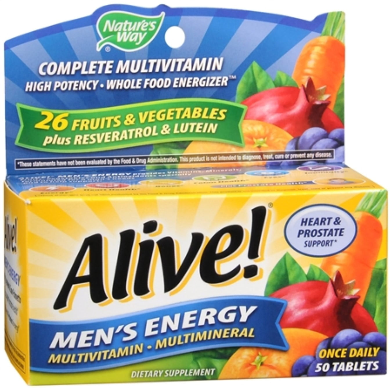 Alive! Tablets Men's Energy 50 Tablets (Pack of 2)