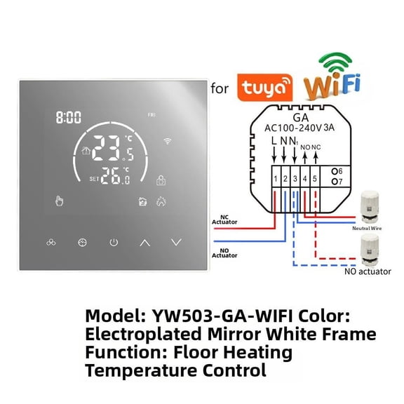 Smart for Tuya Thermostat with WiFi Control & Child Lock – for Heating