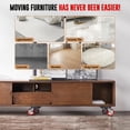 thumbnail image 7 of Furniture Lifter,Furniture Movers with 4 Wheels,Carbon Steel Panel Heavy Duty Dolly,360° Rotatable Rubber Universal Wheels,Maximum Load 1100LBS (Black, 4.2x3.9 in), 7 of 7