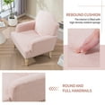thumbnail image 3 of Morufur Accent Chairs for Living Room Armchair Reading Chair Mid Century Fabric Sofa Chairs Modern Comfy Upholstered Arm Chair with Wood Legs for Bedroom(Pink), 3 of 9