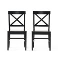 thumbnail image 4 of Dining Room Seating Roshan Farmhouse Acacia Wood Dining Chairs, Black (Set of 2),Kitchen Dining Chairs, 4 of 13