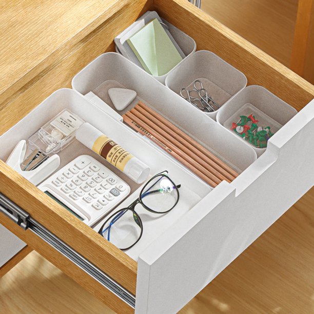 ADDHAT 5Ud Cajas Organizadoras Plásticas Para Cajones Con Divisor Para Uso Doméstico